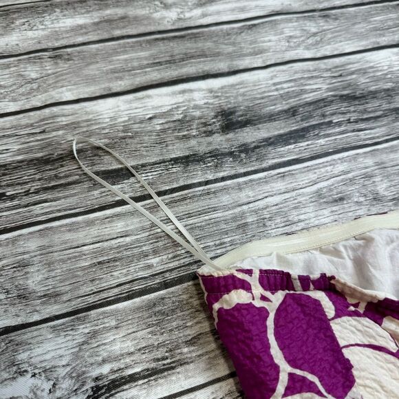 J. Crew Factory Women Strapless Tube Top Floral A Line Summer Dress 2 Pink White - Picture 6 of 15